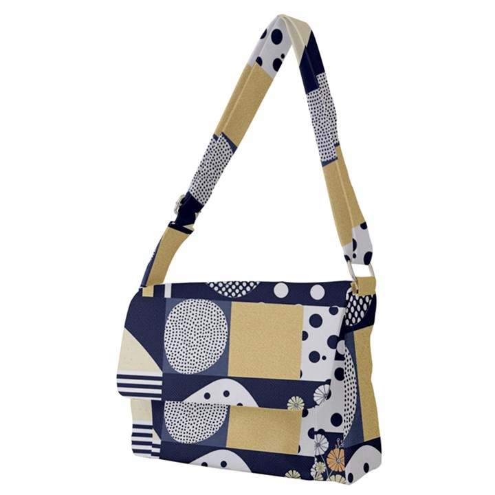 Geometric Design 10 Full Print Messenger Bag (M)