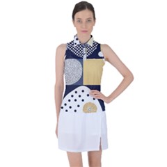 Geometric Design 10 Women s Sleeveless Polo T-shirt