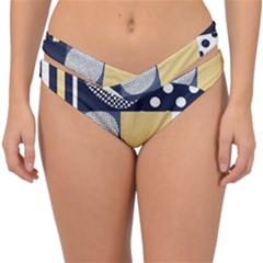 Geometric Design 10 Double Strap Halter Bikini Bottoms