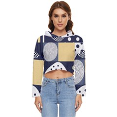 Geometric Design 10 Women s Lightweight Cropped Hoodie