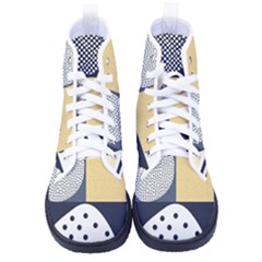 Geometric Design 10 Women s High-top Canvas Sneakers