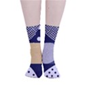 Geometric Design 10 Smooth Crew Length Tube Socks View1