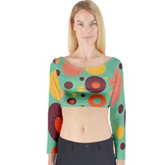 Geometric Design 11 Long Sleeve Crop Top