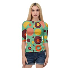 Geometric Design 11 Quarter Sleeve Raglan T-shirt