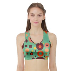 Geometric Design 11 Sports Bra With Border