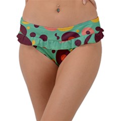 Geometric Design 11 Frill Bikini Bottoms