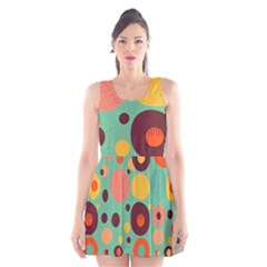 Geometric Design 11 Scoop Neck Skater Dress