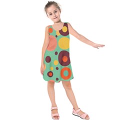 Geometric Design 11 Kids  Sleeveless Dress