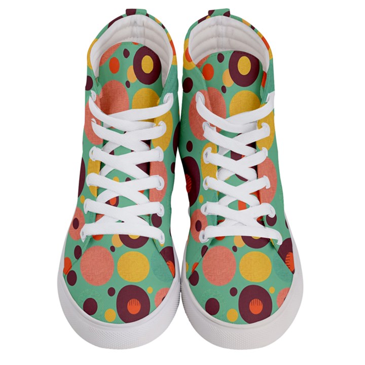 Geometric Design 11 Women s Hi-Top Skate Sneakers