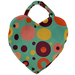 Geometric Design 11 Giant Heart Shaped Tote