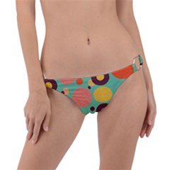 Geometric Design 11 Ring Detail Bikini Bottoms