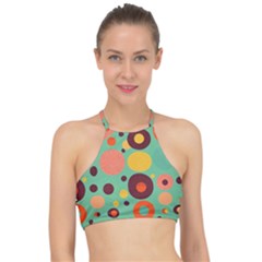 Geometric Design 11 Halter Bikini Top