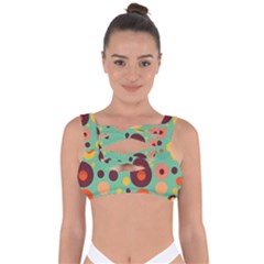 Geometric Design 11 Bandaged Up Bikini Top