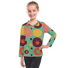 Geometric Design 11 Kids  Long Mesh T-shirt