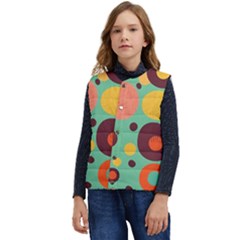 Geometric Design 11 Kid s Button Up Puffer Vest	