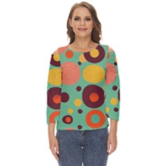 Geometric Design 11 Cut Out Wide Sleeve Top