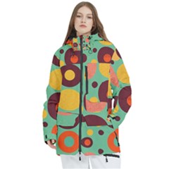 Geometric Design 11 Women s Multi Pockets Zip Ski And Snowboard Waterproof Breathable Jacket by myclothy