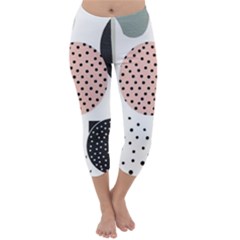 Geometric Design 12 Capri Winter Leggings 