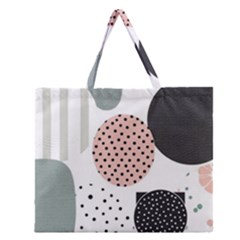 Geometric Design 12 Zipper Large Tote Bag