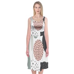 Geometric Design 12 Midi Sleeveless Dress by myclothy