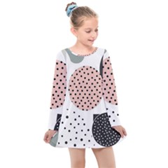 Geometric Design 12 Kids  Long Sleeve Dress