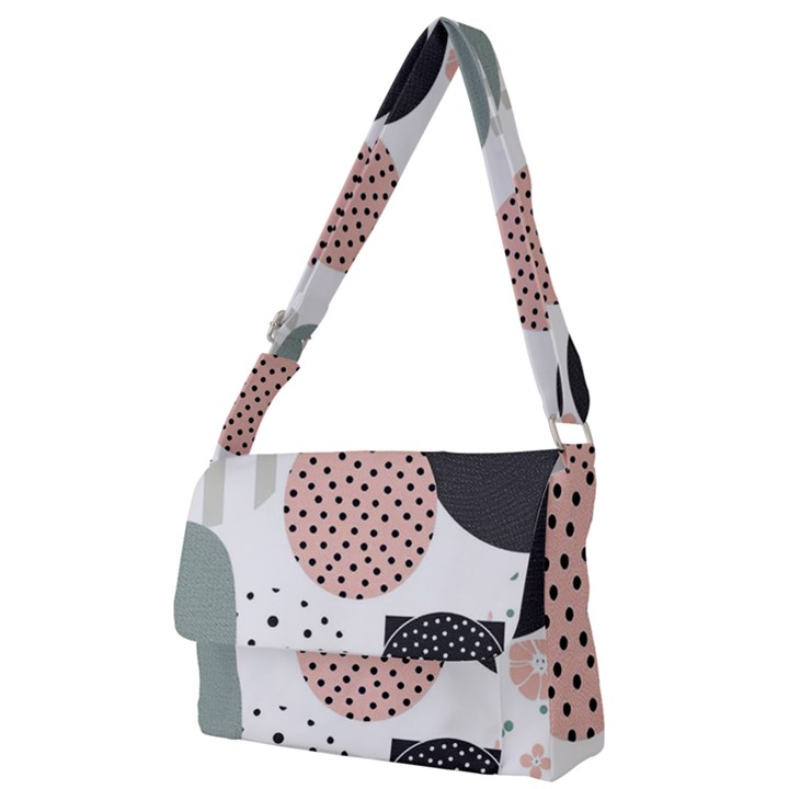 Geometric Design 12 Full Print Messenger Bag (S)