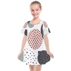 Geometric Design 12 Kids  Smock Dress