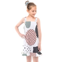 Geometric Design 12 Kids  Overall Dress