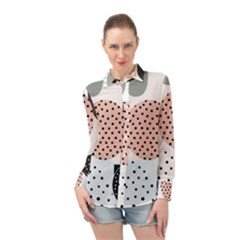 Geometric Design 12 Long Sleeve Chiffon Shirt