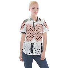 Geometric Design 12 Women s Short Sleeve Pocket Shirt