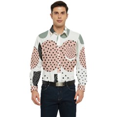 Geometric Design 12 Men s Long Sleeve Pocket Shirt 