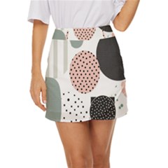 Geometric Design 12 Mini Front Wrap Skirt