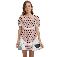 Geometric Design 12 Kids  Short Sleeve Dolly Dress