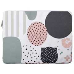 Geometric Design 12 17  Vertical Laptop Sleeve Case With Pocket