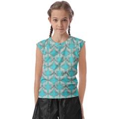 Geometric Design 13 Kids  Raglan Cap Sleeve T-shirt