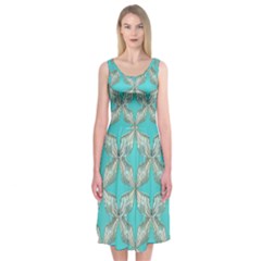 Geometric Design 13 Midi Sleeveless Dress by myclothy