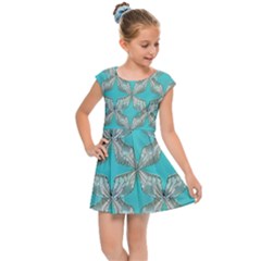 Geometric Design 13 Kids  Cap Sleeve Dress