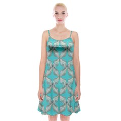 Geometric Design 13 Spaghetti Strap Velvet Dress