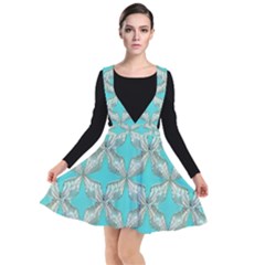 Geometric Design 13 Plunge Pinafore Dress