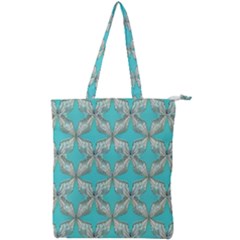 Geometric Design 13 Double Zip Up Tote Bag