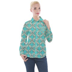 Geometric Design 13 Women s Long Sleeve Pocket Shirt