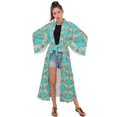 Geometric Design 13 Maxi Kimono by myclothy