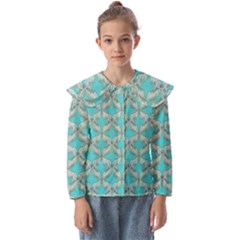 Geometric Design 13 Kids  Peter Pan Collar Blouse