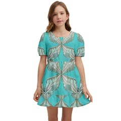 Geometric Design 13 Kids  Short Sleeve Dolly Dress