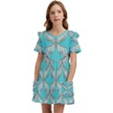 Geometric Design 13 Kids  Frilly Sleeves Pocket Dress View1