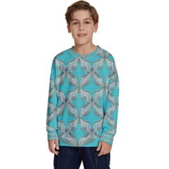 Geometric Design 13 Kids  Crewneck Sweatshirt