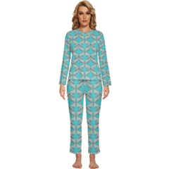 Geometric Design 13 Womens  Long Sleeve Lightweight Pajamas Set