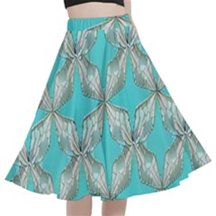 Geometric Design 13 A-line Full Circle Midi Skirt With Pocket