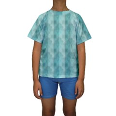 Geometric Design 14 Kids  Short Sleeve Swimwear