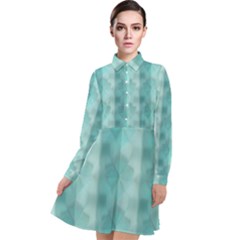 Geometric Design 14 Long Sleeve Chiffon Shirt Dress